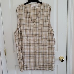Worthington Women's Tan Plaid Vest!!!